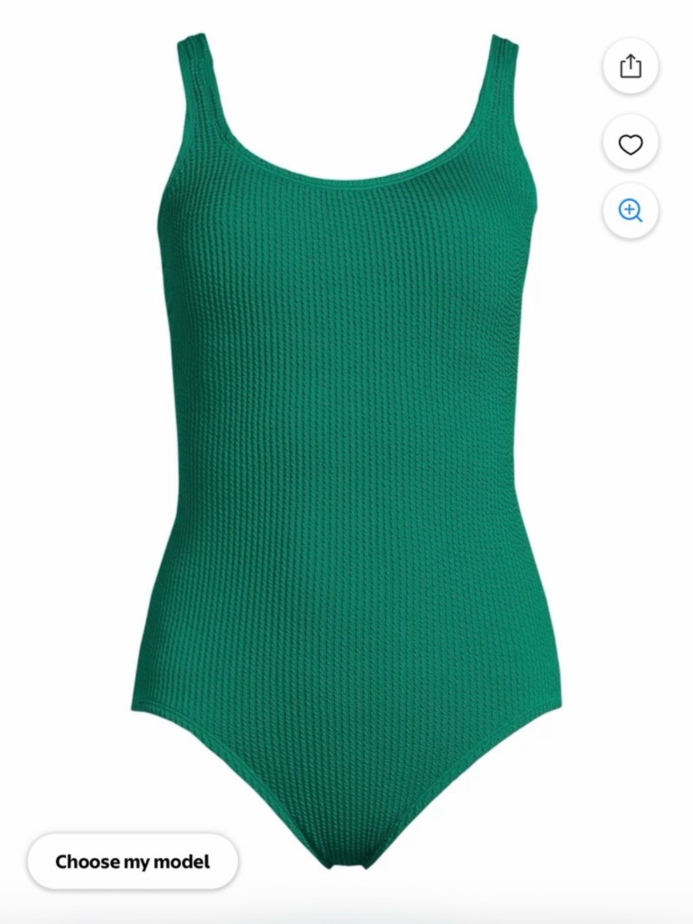 Time and Tru Emerald Green Textured One-Piece